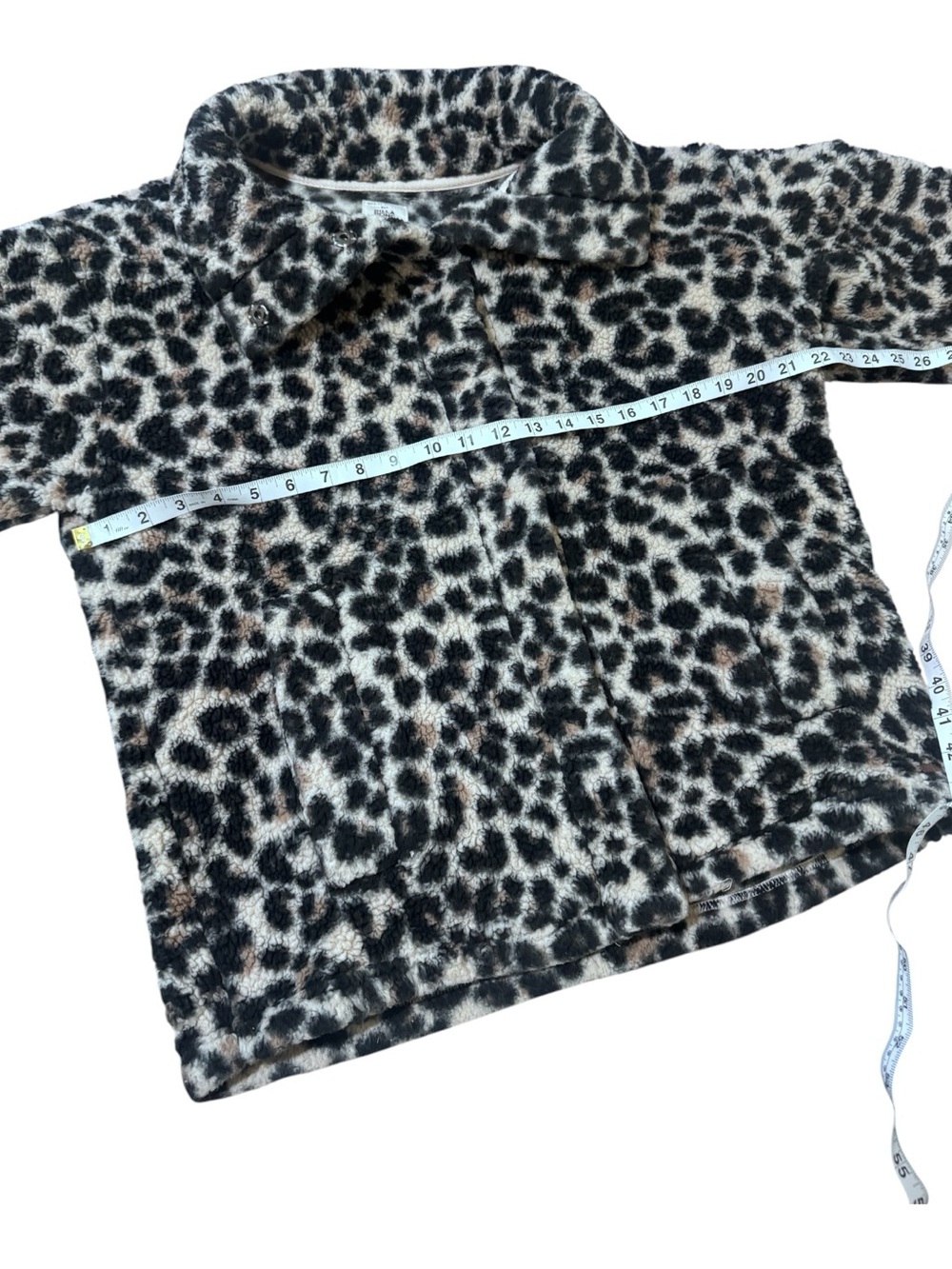 Billabong Leopard-Print Teddy Jacket in Black and Tan - Picture 4 of 7
